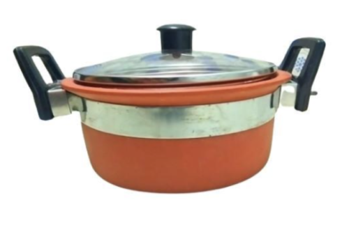 Traditional Clay Kadai with Handles and Lid - 1 Litre Traditional Clay Kadai with Handles and Glass Lid - 1 Litre